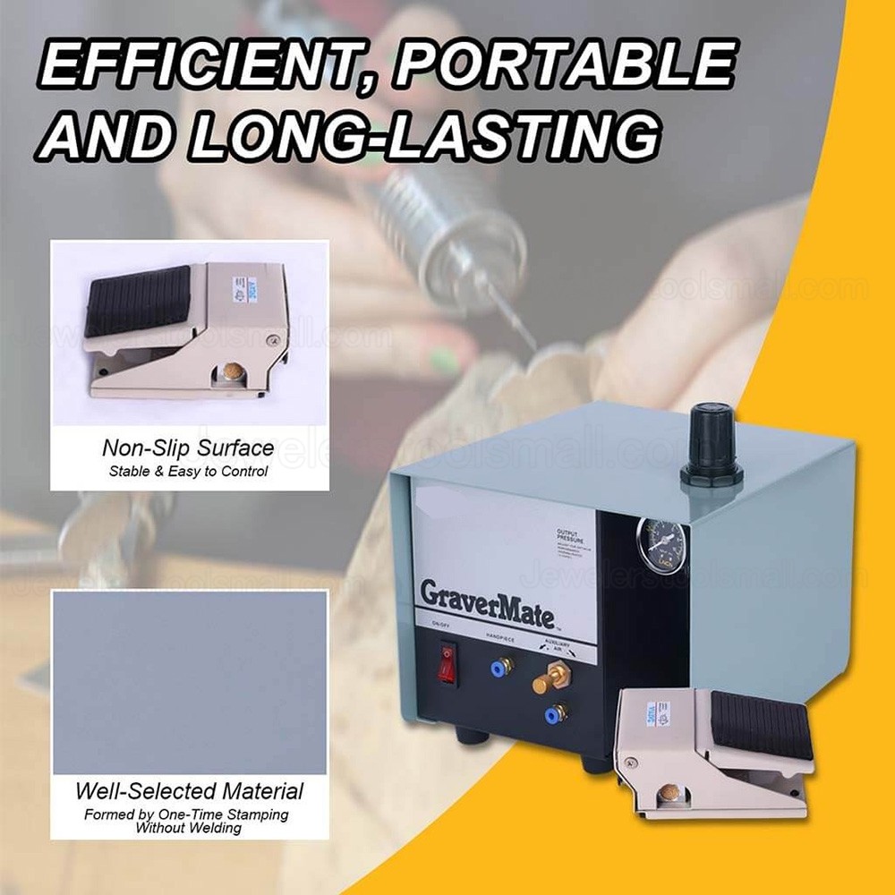 Pneumatic Jewelry Engraving Machine Double Ended Jewellery Engraver for Gold Silver